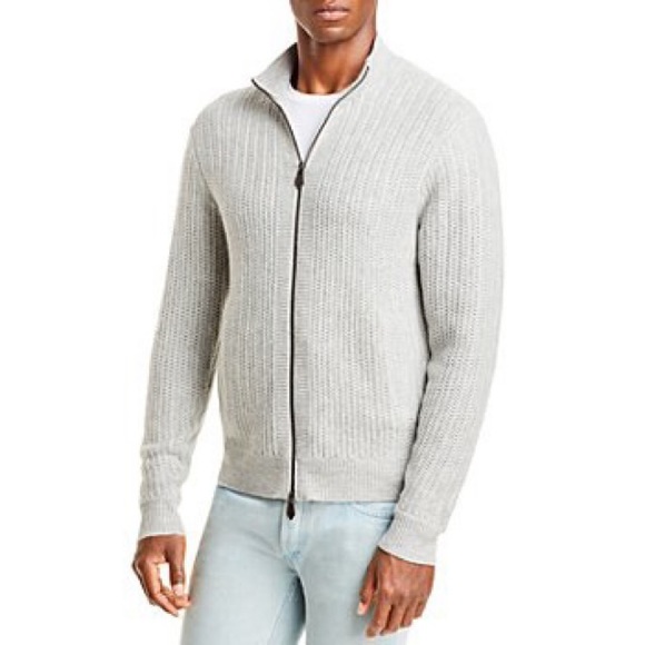 J. Crew Other - J.Crew Ribbed Grey Zip Front Sweater size Medium